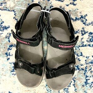 Merrell Cedrus Convertible Hiking Sport Sandals Velcro Black Sz 9